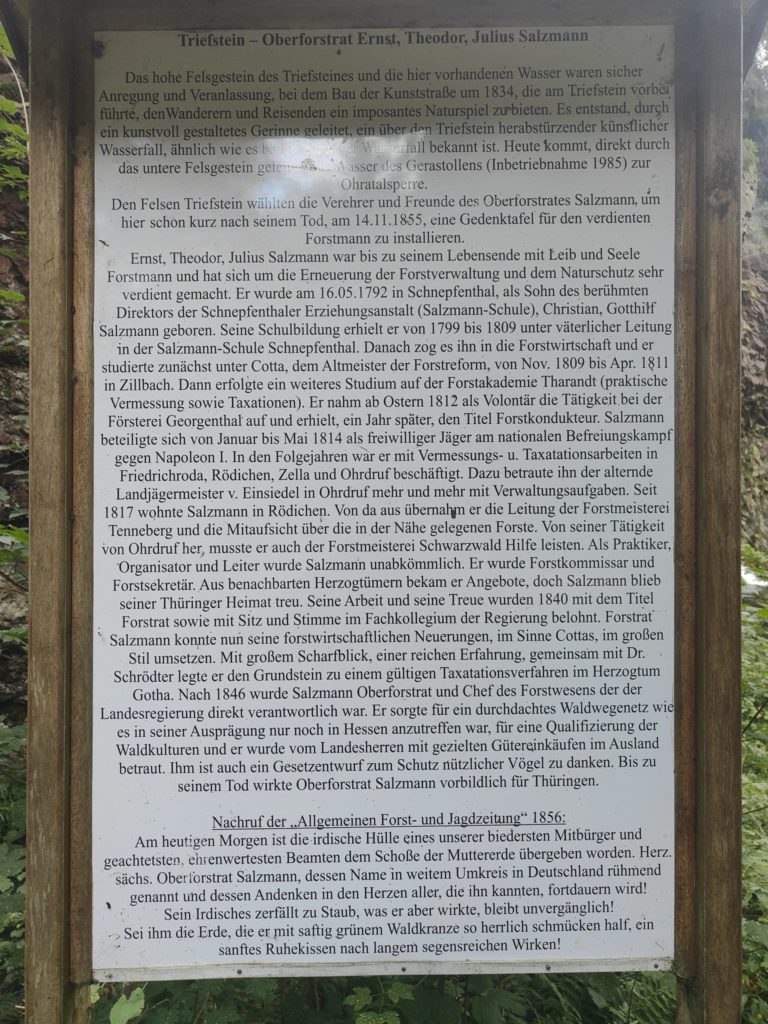 Infotafel am Triefstein